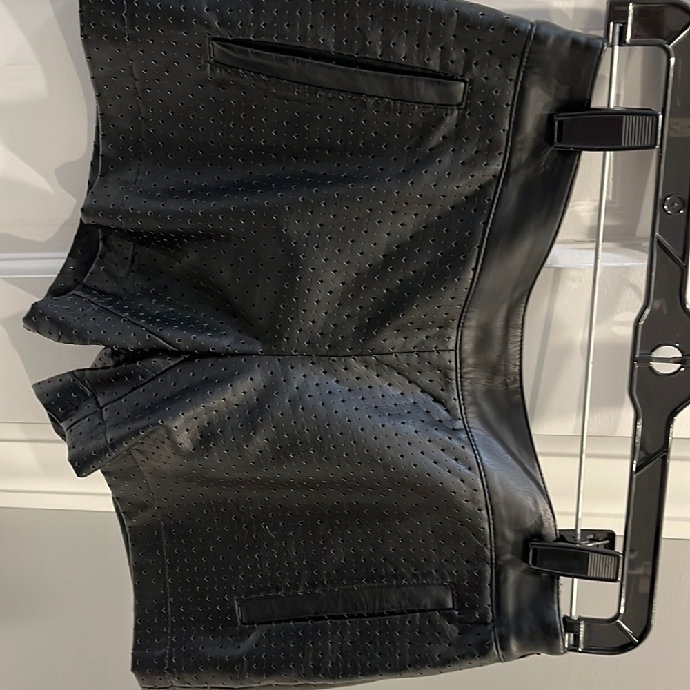 Club Monaco faux leather shorts size 0
